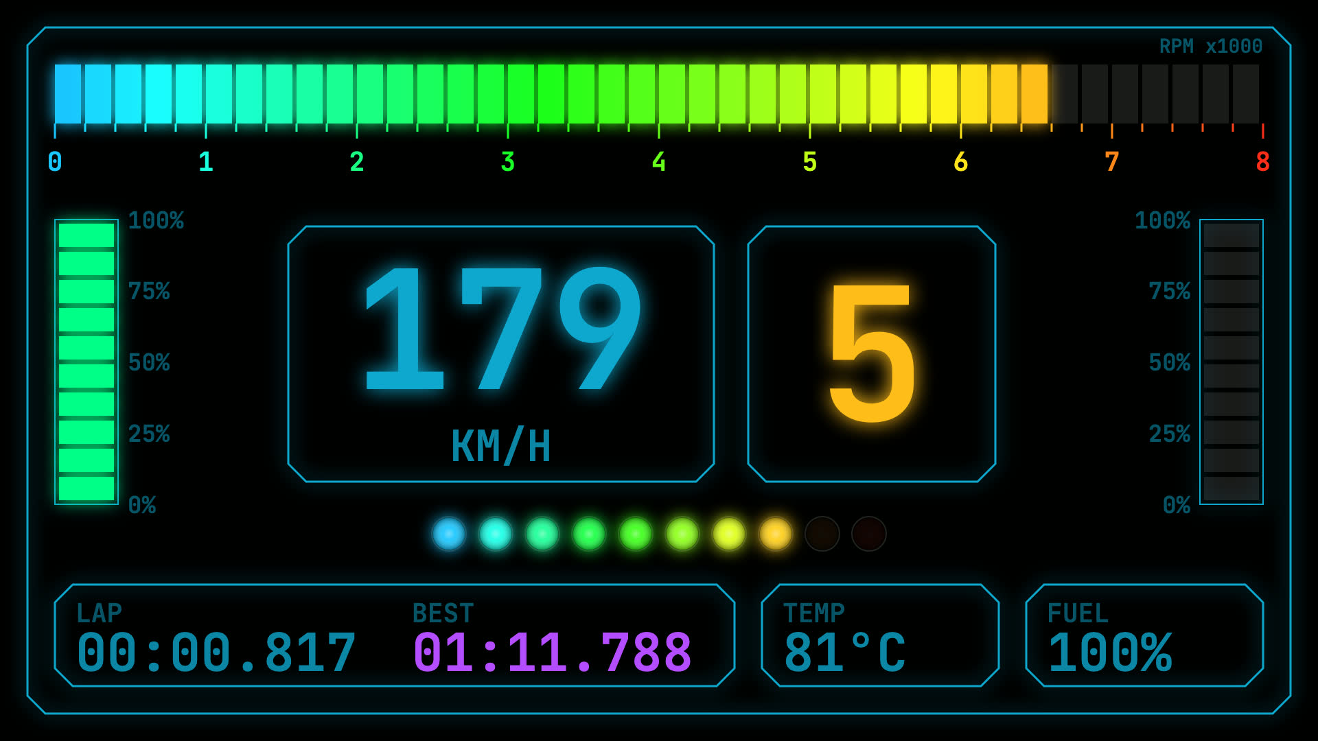 Neon Cyber HUD