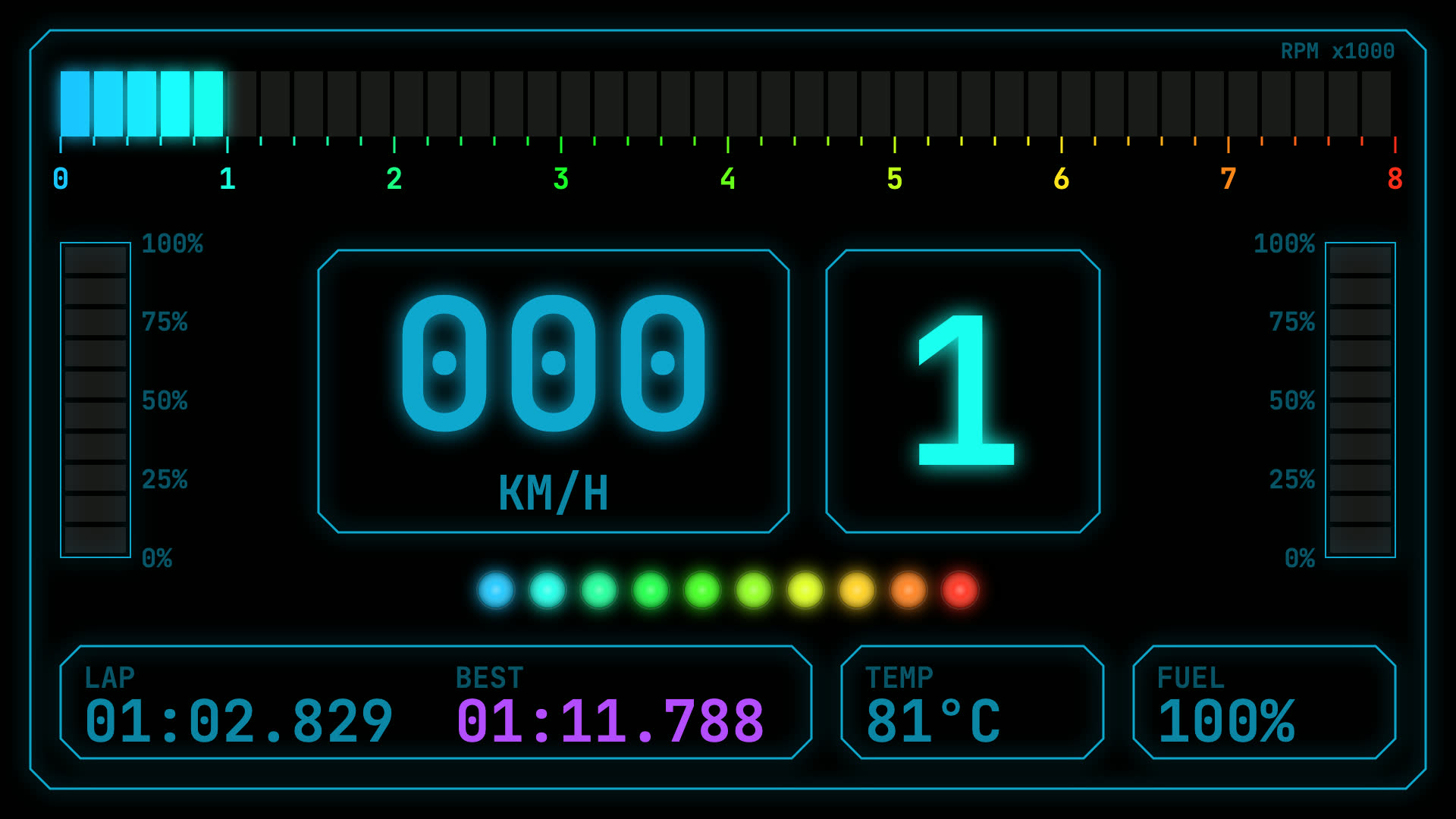 Neon Cyber HUD